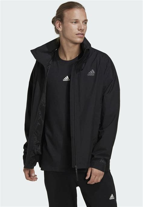 adidas jacke schwarz kaputze sportdaumenlöcher|adidas Sportswear Regenjacke / wasserabweisende Jacke.